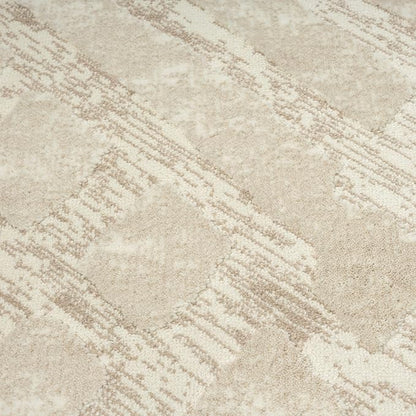 Abani Terra Cream Area Rug for Living Room, Bedroom - Rustic Modern Pattern - 5' x 8' - Durable & Easy to Clean
