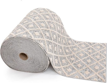 Well Woven Custom Size Hallway Stair Runner - Choose Your Length - Ainsley Grey Diamond Trellis Geometric Tribal - 31 Inches Wide x 60 Feet Long Runner (31" x 60' Runner) Rug