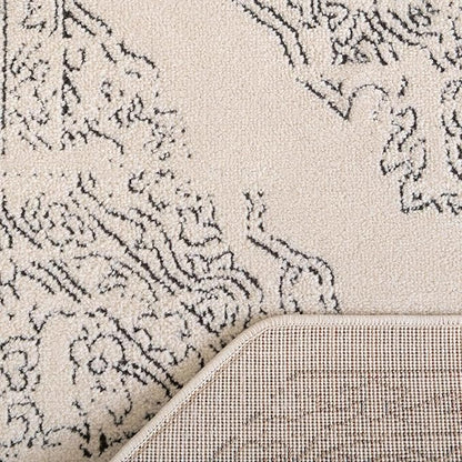 Unique Loom Isabella Collection Area Rug - Rossellini (7' 10" Octagon, White/ Black)