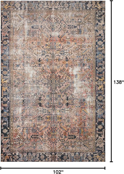 Loloi Chris Loves Julia Jules Collection JUL-02 Terracotta/Multi 8'-6'' x 11'-6'', .13" Pile Height, Area Rug