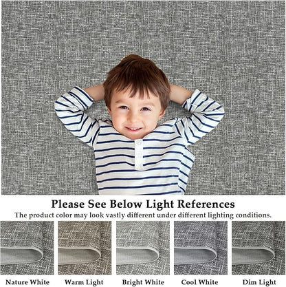 RUGSREAL Area Rug 5x7 Machine Washable Area Rug for Living Room Non-Slip Stain Resistant Modern Abstract Rug Contemporary Solid Throw Carpet Foldable Accent Floor Carpet for Dining Room, Grey