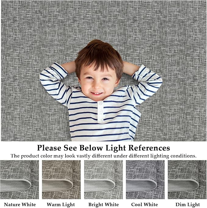 RUGSREAL 2x6 Runner Rug Washable Kitchen Runner Rug Modern Abstract Runner Mat for Hallway Contemporary Solid Rug Non-Slip Foldable Aesthetic Accent Floor Carpet for Living Room Bedroom, Grey