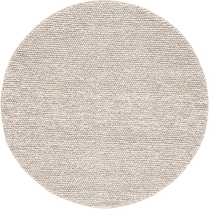 Safavieh Natura Collection Area Rug - 11' Round, Beige, Handmade Wool Blend, Textured Design, Ideal for Living Room, Bedroom, Dining Space (NAT620B)