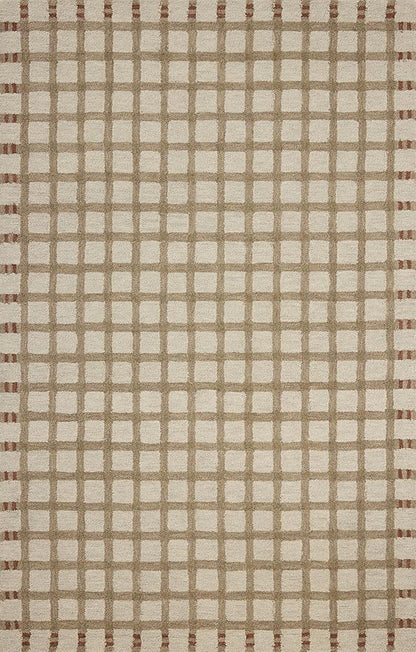 Loloi Magnolia Home by Joanna Gaines Waylon Collection WAY-02 Natural/Rust 2'-6" x 9'-9" Runner Rug