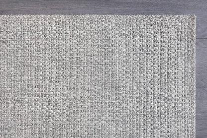 CAMILSON Easy Jute Rug 9x12, Indoor Outdoor Gray Color Farmhouse Area Rugs for Living Room Patio and Kitchen Rug, Solid Boho Woven Design, Easy-Cleaning, Washable Outside Carpet Alfombras (9 x 12)