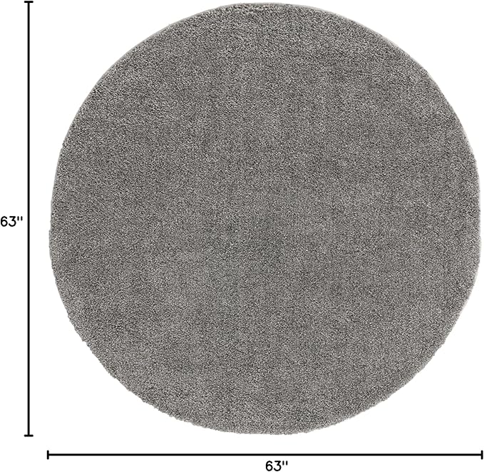 Unique Loom Solo Collection Area Rug - Calabasas (5' 3" Round, Gray)