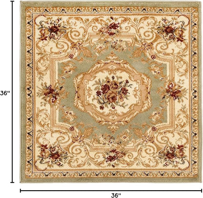 Rugs.com Chateau Collection Rug – 8' x 11' Cream Medium Rug Perfect for Living Rooms, Kitchens, Entryways