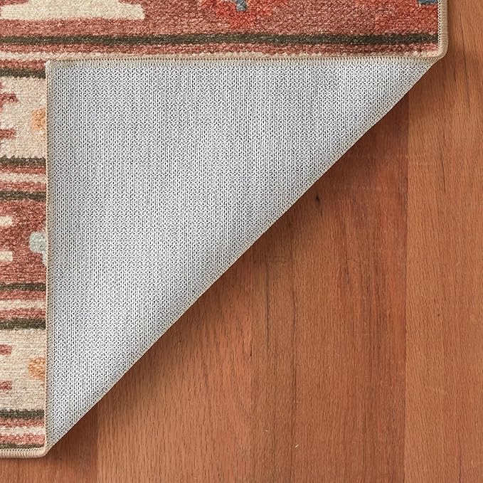Dash & Albert Canyon Natural Machine Washable Rug, 4 X 6 Feet, Natural Geometric Pattern - Premium Luxury Hotel Quality Soft Breathable Hypoallergenic Machine Washable Easy Care All Season
