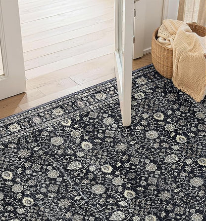 2x6 Area Rug,Boho Vintage Oriental Washable Rugs,Collapsible Area Rug for Bedroom, Entryway, Kitchen, Bathroom