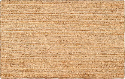 Hausattire Hand Woven Jute Braided Rug, 3'x5' – Natural, Reversible Boho Entry Area Rugs for Kitchen, Living Room I Farmhouse Indoor Outdoor Decorative Floor Rug, 36x60 Inches