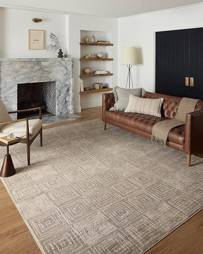 Loloi Darby Collection DAR-05 Beige/Grey 2'-7" x 10'-0" Runner Rug