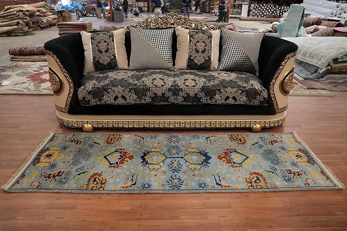 Transitional Collection 7' 10'' X 2' 9'' Runner Rug Rug, All-Over 100% Wool Carpet for Home Décor, Foyer and Hallway
