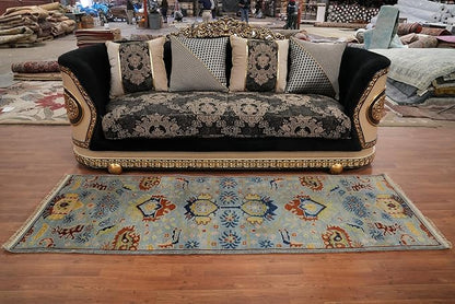 Transitional Collection 7' 10'' X 2' 9'' Runner Rug Rug, All-Over 100% Wool Carpet for Home Décor, Foyer and Hallway