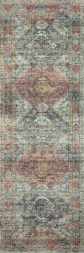 Loloi Skye Collection SKY-06 Apricot/Mist 8'-0" x 8'-0" Round Area Rug
