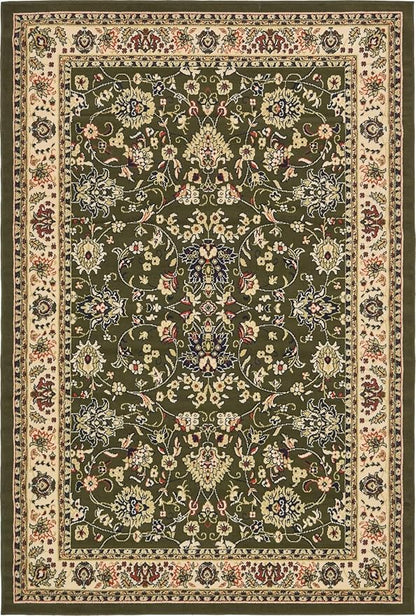 Unique Loom Sialk Hill Collection Area Rug - Washington (6' 1" x 9' Rectangle Green/Hunter Green)