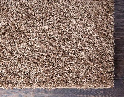 Unique Loom Solid Shag Collection Area Rug (8' x 11' Rectangle, Sandy Brown)