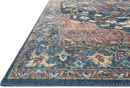 Loloi II Skye Collection SKY-08 Denim/Brick 2'-3" x 3'-9" Accent Rug