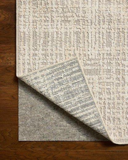 Loloi Amber Lewis Bexley Collection BEX-07 Natural/Dove 9' x 13' Area Rug Neutral, Textured, Living, Bedroom, Dining, Carpet
