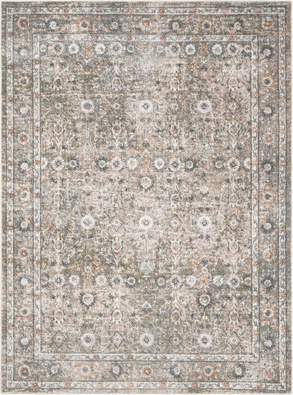 Nourison Home Astra Machine Washable Gold Grey 5'3" x 7' Area Rug - Easy Clean, Non Shedding, Bed Room, Living Room, Dining Room, Kitchen (5' x 7')