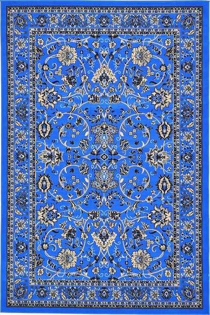 Unique Loom Sialk Hill Collection Area Rug - Washington (6' x 9' Rectangle Dark Blue/Black)