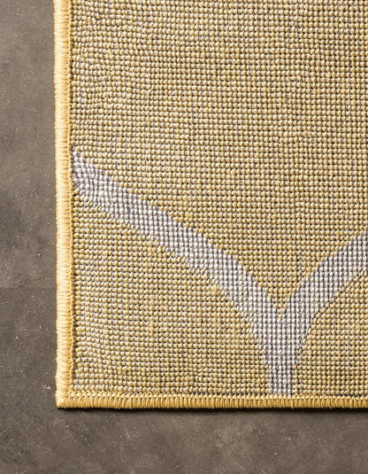 Rugs.com Lattice Frieze Collection Rug – 2' x 8' 8 Runner Yellow Medium Rug Perfect for Living Rooms, Large Dining Rooms, Open Floorplans