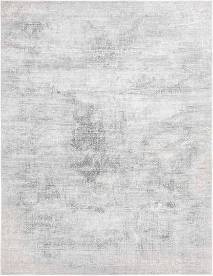 Unique Loom Finsbury Collection Area Rug - Sarah (9' x 12' Rectangle, Gray/ Ivory)