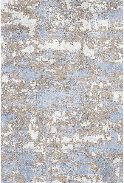 WITSHOCK 2x3 Washable Entry Rug: Blue Small Rugs for Entryway Kitchen Bathroom Door Mat Indoor Entrance, Non Slip Rubber Backing, Stain & Fade Resistant, Neutral Modern Abstract Decor