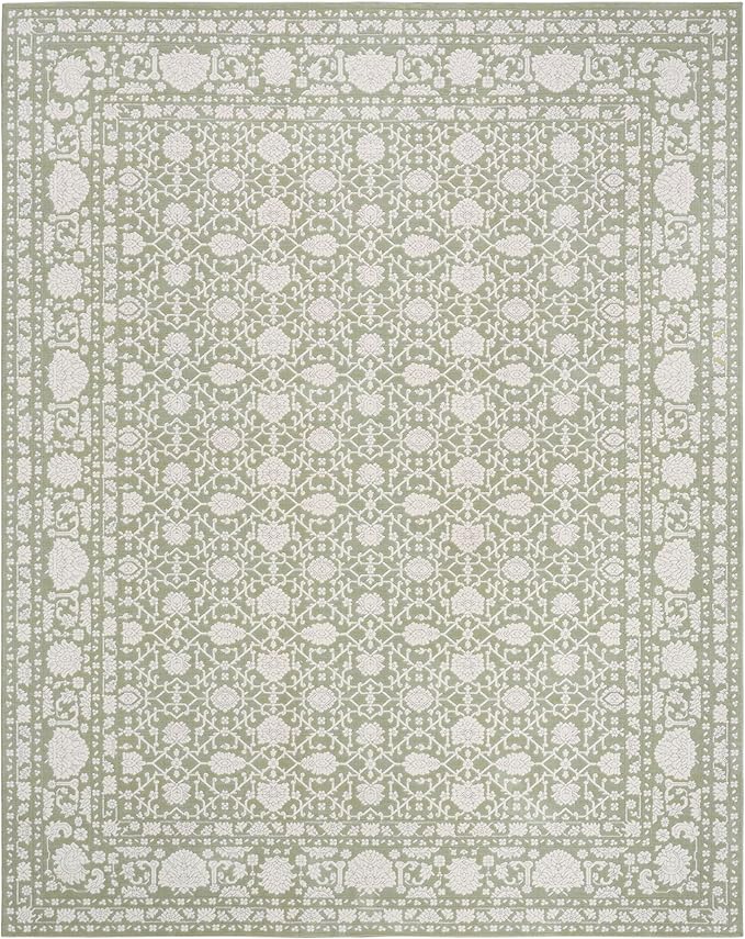 Nourison Home Grace Sage 5'3" x 7'3" Area Rug - Easy Clean, Non Shedding, Bed Room, Living Room, Dining Room, Kitchen (5' x 7')