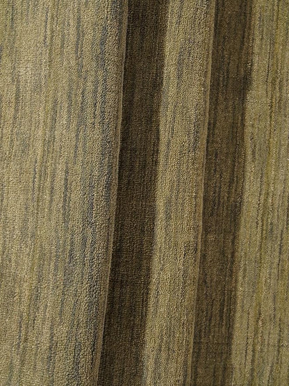 Hand Knotted Loom Wool ECO-Friendly Area Rugs - 6'x6', Octagon, Green Color, Solid Plain Design, High Pile Thick Handmade Anti Skid Area Rugs for Living Room, Bed Room (L00111)