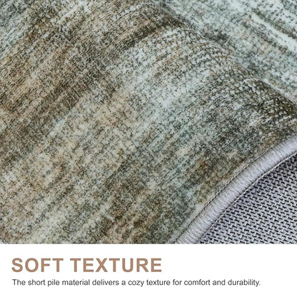 Bavni 10x14 Area Rugs, Modern Living Room Rugs Low Pile, Large Machine Washable Rug Non-Slip, Soft Pet Friendly Rugs for Bedroom, Playroom, Dining Room, Granite Gray