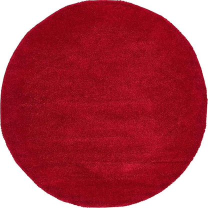 Unique Loom Solo Collection Area Rug - Calabasas (7' 10" Round, Red)