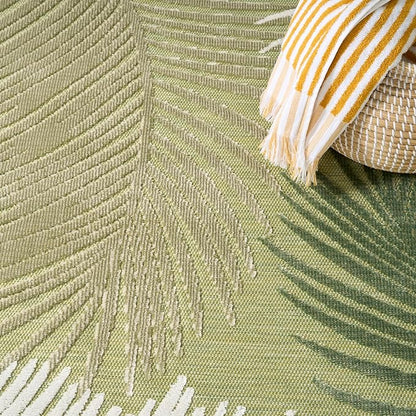 Nourison Home Suncoast Green 5'3" x 7'3" Area Rug - Easy Clean, Non Shedding, Bed Room, Living Room, Dining Room, Kitchen (5' x 7')