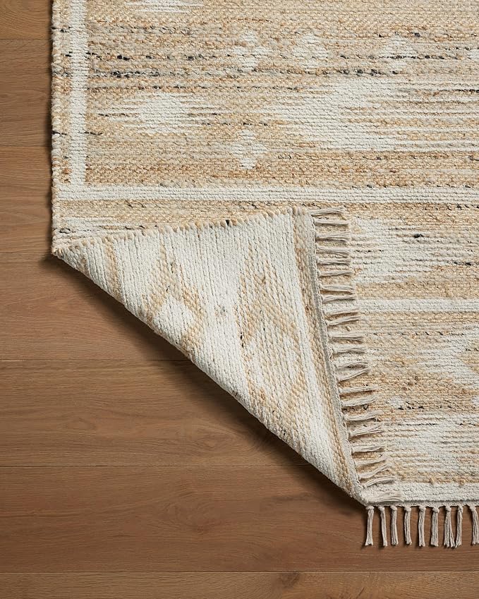 Loloi Angela Rose Rivers Collection RIV-04 Natural/Ivory 7'-9" x 9'-9" Reversible Area Rug