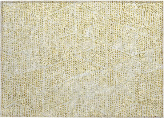 Addison Rugs Chantille ACN591 Wheat 1'8" x 2'6" Indoor Outdoor Area Rug, Easy Clean, Machine Washable, Non Shedding, Bedroom, Living Room, Dining Room, Kitchen, Patio Rug