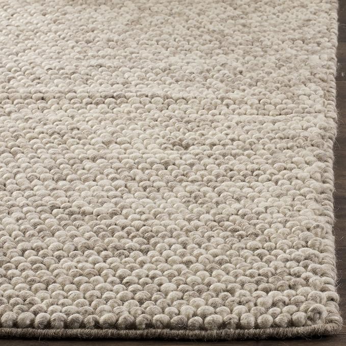 SAFAVIEH Natura Collection Runner Rug - 2'3" x 18', Beige, Handmade Wool Blend, Textured Design, Ideal for Hallway, Bedroom, Foyer (NAT620B)