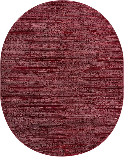 Unique Loom Finsbury Collection Area Rug - Kate (7' 10" x 10' Oval, Red)