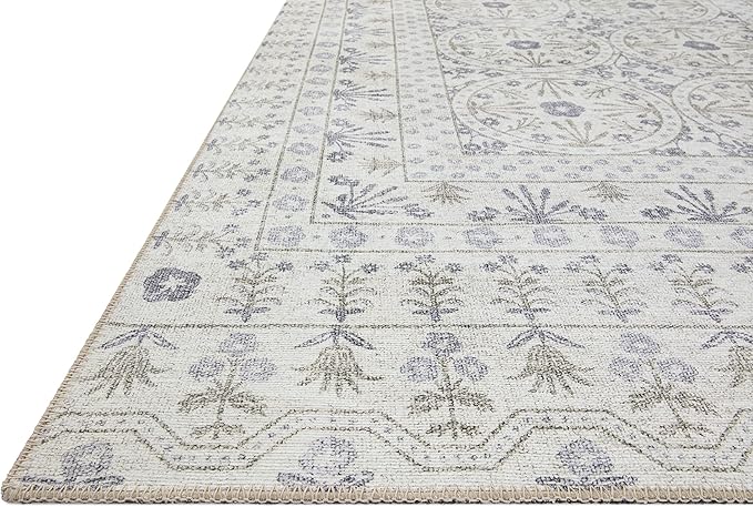 Loloi Rifle Paper Co. Maison Collection MAO-03 Rosette Ivory 8'-4" x 11'-6", .19" Pile Height, Area Rug