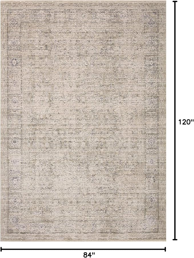 Loloi Amber Lewis Alie Collection ALE-03 Taupe/Dove 7'-10'' x 10', .13'' Pile Height, Area Rug