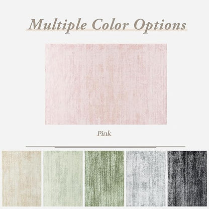 Pink Entryway Rugs, Boho Abstract Modern Cute Runner Rug for Hallway,3x8