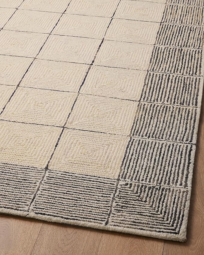 Loloi Chris Loves Julia Francis Collection FRA-02 Cream/Black 5'-0" x 7'-6" Area Rug
