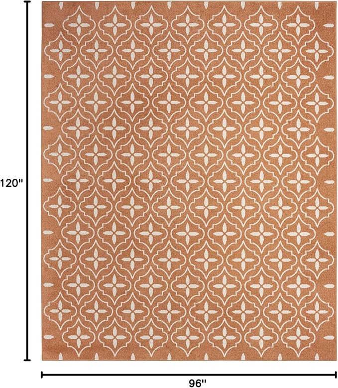 Nourison Home Nourison Essentials Copper 8' x 10' Area Rug - Easy Clean, Non Shedding, Bed Room, Living Room, Dining Room, Kitchen (8' x 10')