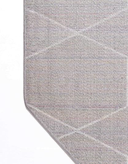 Unique Loom Trellis Frieze Collection Area Rug - Geometric (7' 10" Octagon, Light Gray/ Ivory)