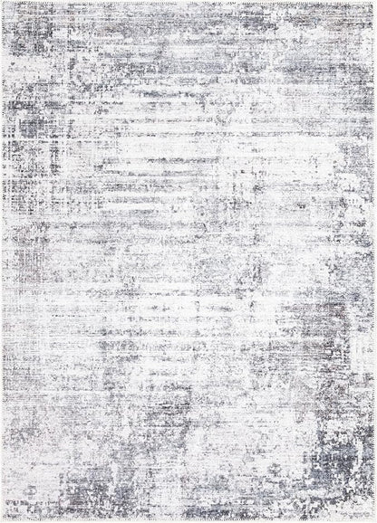 Bloom Rugs Washable Non-Slip 9' x 12' Rug - Gray/Charcoal/Blue Modern Abstract Area Rug for Living Room, Bedroom, Dining Room, and Kitchen - Exact Size: 9' x 12'