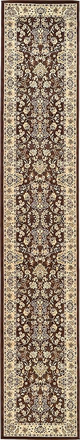 Unique Loom Sialk Hill Collection Area Rug - Washington (3' x 16' 5" Runner Brown/Black)