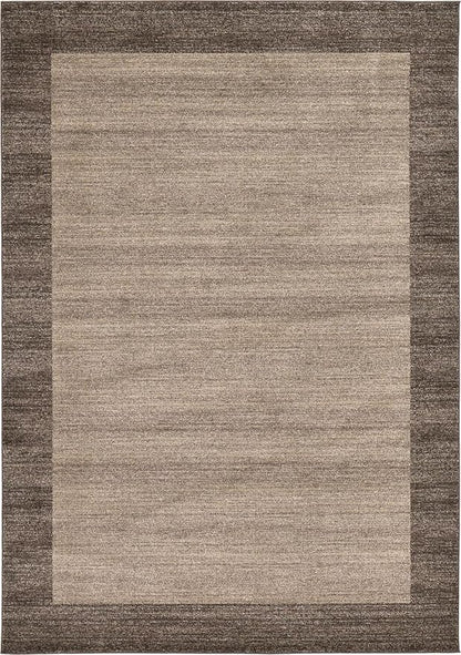 Rugs.com Angelica Collection Rug – 7' x 10' Light Brown Medium Rug Perfect for Bedrooms, Dining Rooms, Living Rooms