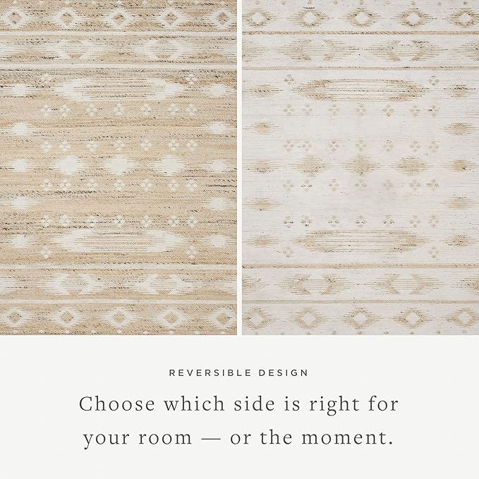 Loloi Angela Rose Rivers Collection RIV-04 Natural/Ivory 2'-6" x 7'-6" Reversible Runner Rug