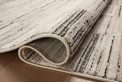 Loloi Darby Collection DAR-01 Charcoal/Sand 2'-7" x 8'-0" Runner Rug
