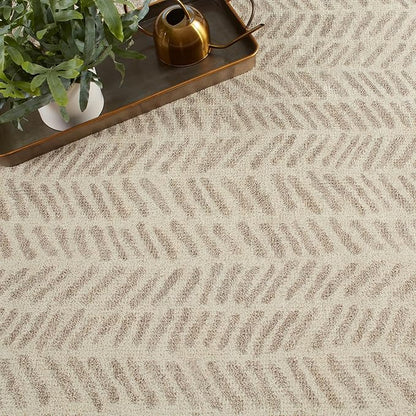 Dash & Albert Rowley Grey Machine Washable Rug, 7.5 X 9.5 Feet, Grey Graphic Pattern - Premium Luxury Hotel Quality Soft Breathable Hypoallergenic Machine Washable Easy Care All Season Comfortable