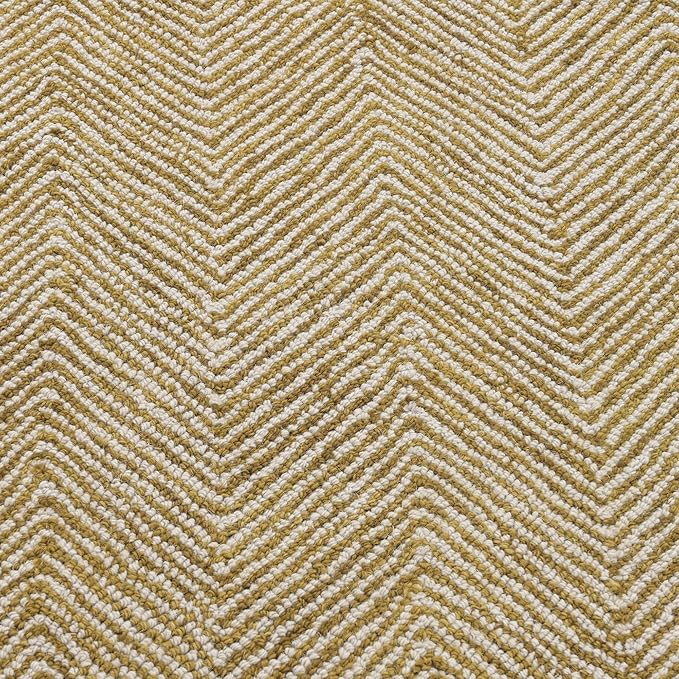 Modern Herringbone Chevron Collection Handmade Wool Area Rug - Durable for High Traffic, Contemporary Design for Living Room, Bedroom, Dining Room Decor (CHV-L, 2' x 3')