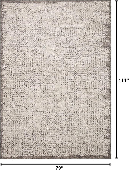 Loloi Darby Collection DAR-04 Ivory/Stone 6'-7" x 9'-3" Area Rug